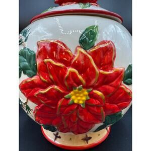 BICO Poinsettia Cookie Jar